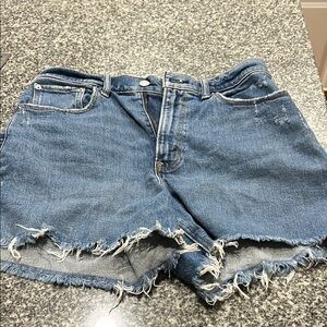 Abercrombie & Fitch Blue Jean Shorts Distressed Cut-Offs